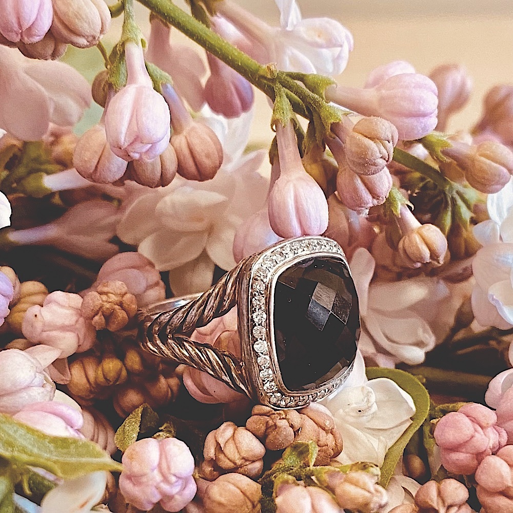 David Yurman - Albion Ring w Black Onyx & Diamonds - Picture 2 of 10